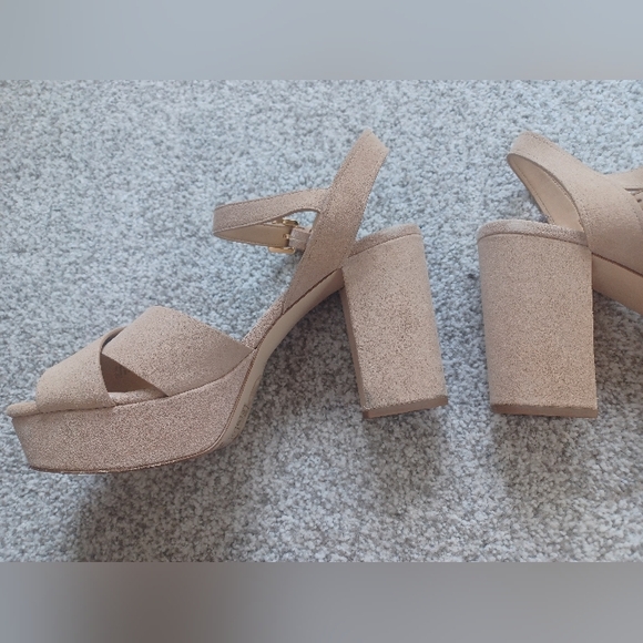 Women’s Michael Kors Divia platform sandal nude suede 10 - Picture 5 of 11